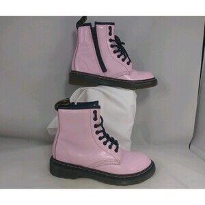 Dr. Martens Combs Poly Casual Lace-Up Combat Boot Chalk Pink Youth US 13 UK 12